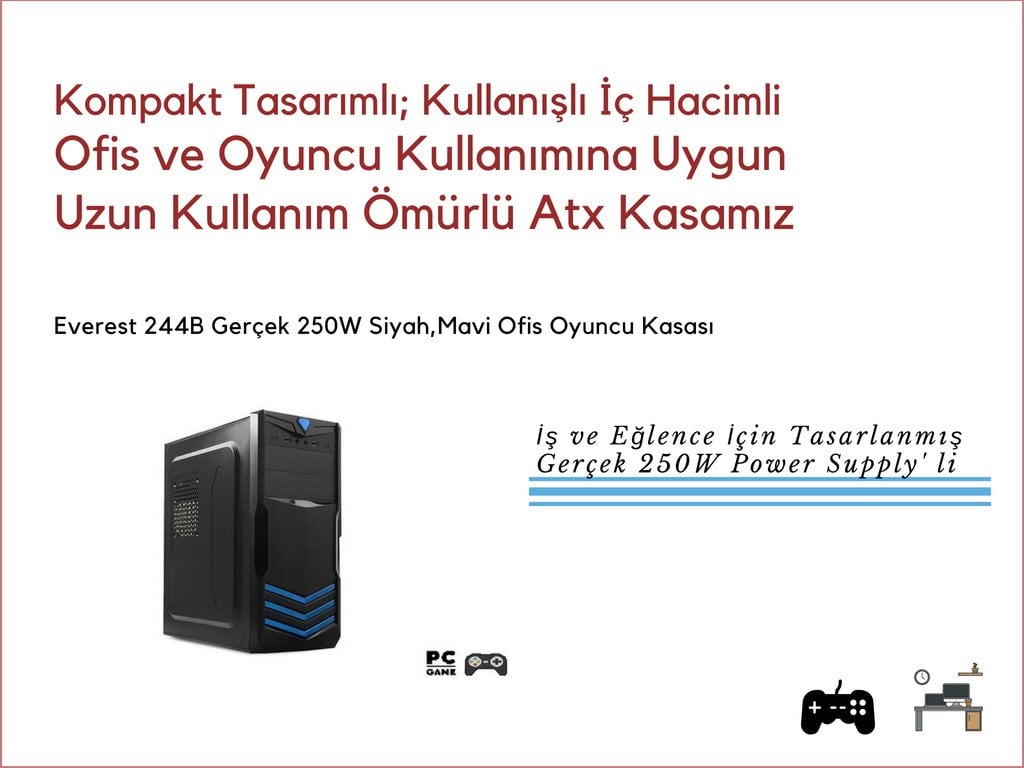 Everest 244B 250W 24pin 2*SATA Kasa